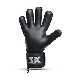 SAJAK Flex Goalkeeper Gloves Unisex Adult and Kids (Size 10, Black/Silver)