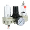 Air Oil Water Separator Triplet Automatic Drainage Pressure Regulator Aluminum