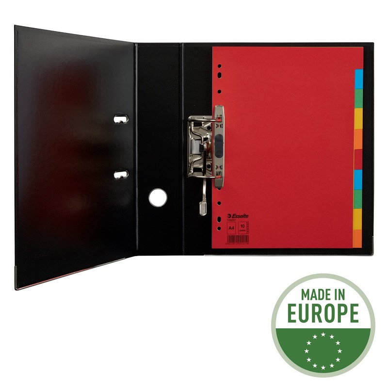 Esselte 10 Packs A4 Card File Dividers. 10 Parts Coloured