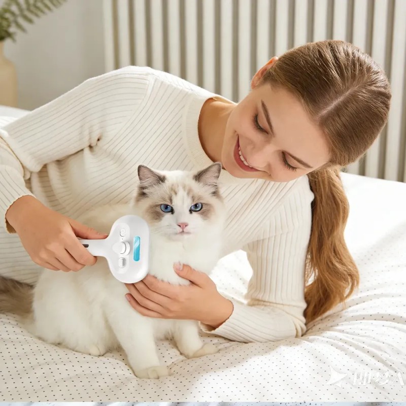 3 En 1 Cepillo Vapor Perros Y Gatos Peine Para