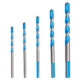 NUTTDOO Concrete Drill Bit Set,5 Packs Masonry Drill Bit Set, Tile Tip Drill Bits Set for Ceramic Tile, Concrete, Brick Wall,Cement,Wood,Size（4/5/6/8/10mm)