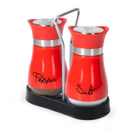 Pack of 2 Salt and Pepper Pots Salt and Pepper Shaker Salt and Pepper Set Salt Shaker Salt Pot Kitchen Accessories (Red)
