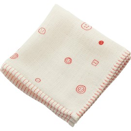 Bath Towel Towel Handkerchief Button Red Approximately/25 X/25 cm