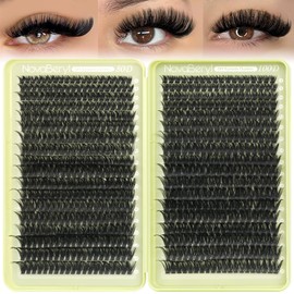 Volume Lash Clusters, 80D/100D Thick Eyelash Clusters 8–18mm D Curl, Wispy Cluster Eyelash Extensions, DIY Individual Lashes for Full Volume & Glam Look