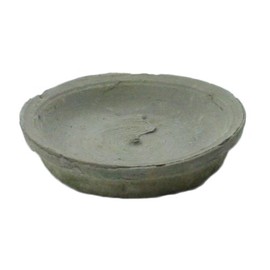 HomArt Rustic Terra Cotta Saucer, 5-Inch, Moss Grey, 1-Count