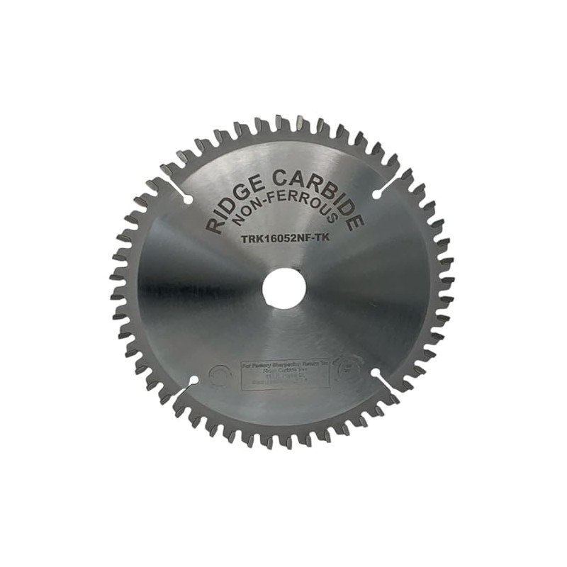 Ridge Carbide 160mm 52T, Triple Chip Grind (TCG),-5° Hook, 20mm