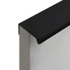 LC LICTOP 80mm/3.15" Black Modern Style Finger Edge Tab Pull