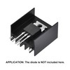 sourcing map TO-220 Aluminium Heatsink for Cooling MOSFET Transistor Diodes