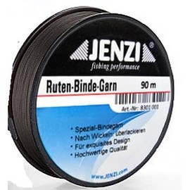 1 spool of binding silk, 90 m, yellow/chartreuse, red, green or black by Jenzi+ free Petri Heil! sticker (black)