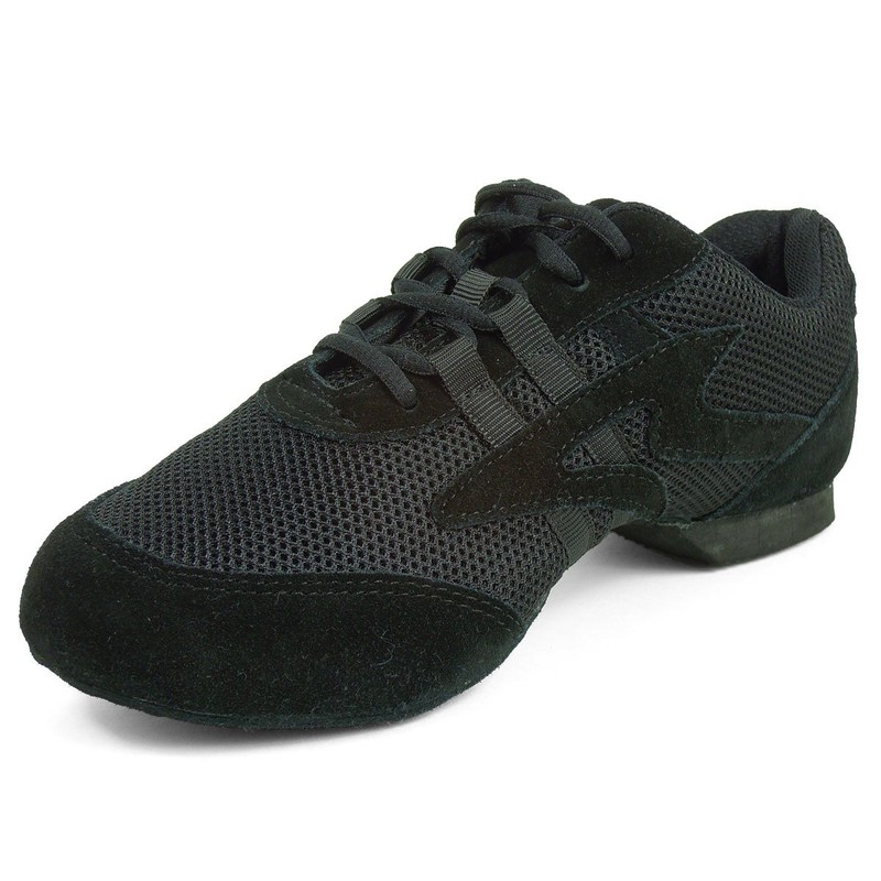 Sansha V931 Jazz Dance Sneakers, Suede, Suede Sole, Scats, Black