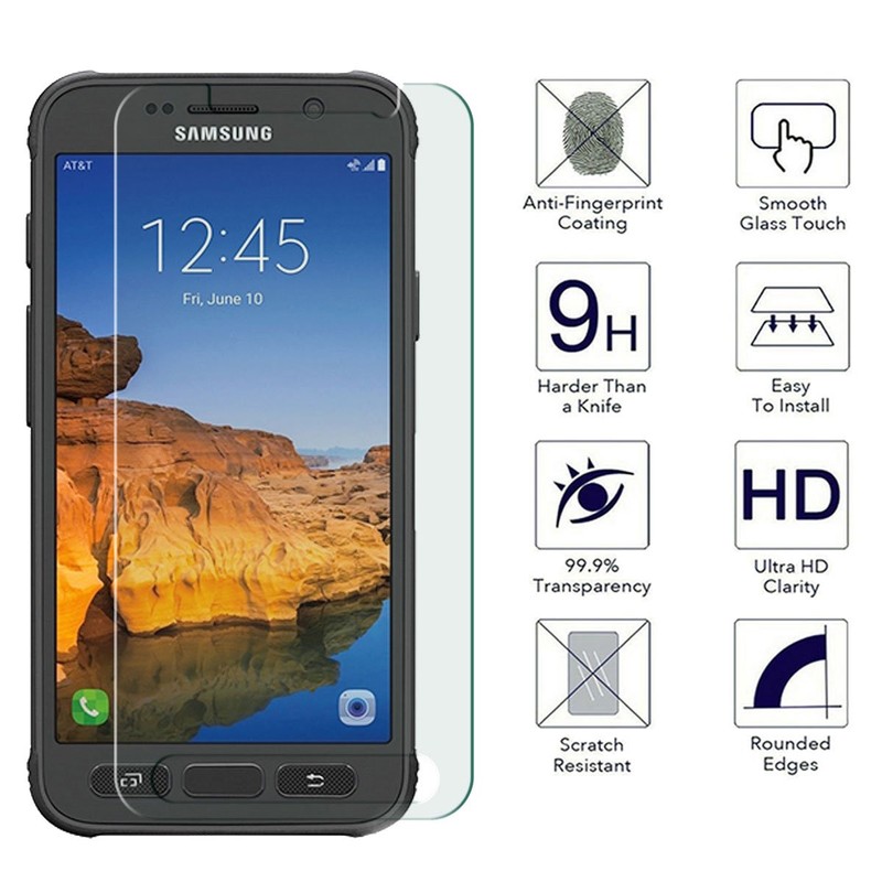 [3 Pack] (Galaxy S7 Active) Tempered Glass Screen Protector [Not