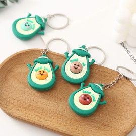 Teogneot 4 Pieces Avocado Keychains, Avocado Keychains, Avocado Toy Keychains, Avocado Couple Keychains,Cartoon Keychain