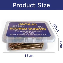 Squeaky Floor Repair Kit with 5 Tools and 50 Screws, Eliminate Squeaky Noise Under Carpeted Floors, Wood Floor Fixer Fit Most Carpet Hardwood Vinyl, and Linoleum Floors