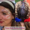 Mysense Patriotic USA Flag Face Hair Glitter for Independence Day