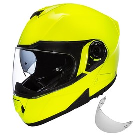Daytona Helmets Glide Modular Motorcycle Helmet - DOT Approved Flip Up Motorcycle Helmet - Bluetooth Ready Full Face Motorcycle Helmet with Dual Visors for Men, Women & Youth