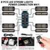 LINKITOM 12-24v 8pcs Ultra Slim Sync Feature Surface Mount Strobe