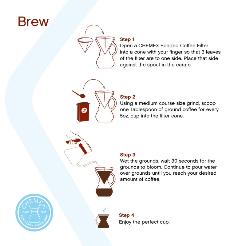 Chemex Pour-Over Glass Coffeemaker - Twisted Glass Handle Series -