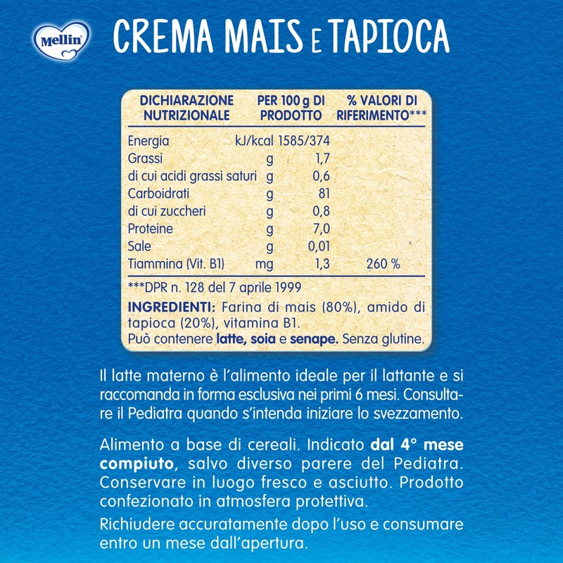 Mellin Crema Mais e Tapioca, Formato Convenienza, 400g