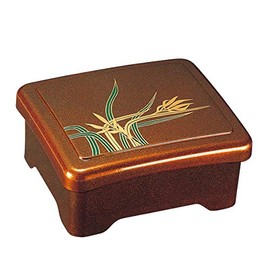 Fukui Craft 5-729-5 Heavy Box, Brown, 6.6 x 5.6 x 3.1 inches (16.7 x 14.3 x 8 cm), Unagi no Utsu, Kotsuki Bowl Weight, Ranchi Ranai Vermilion