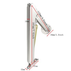 Lokatall Gas Struts 2 Pack Lid Support Hinge Heavy Duty 80N/100N/150N/200N Safety Gas Spring Lid Hydraulic Rod with Buffer Damper for Toy Box, Chest, Bench