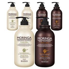 Baron Moringa Repairing Shampoo 1000g + Hair Treatment 1000g, 3 sets / 바론 모링가 리페어링 샴푸 1000g + 헤어 트리트먼트 1000g, 3세트