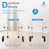 Narrow Walker for Seniors, Adjustable Width Folding Walker with 5"