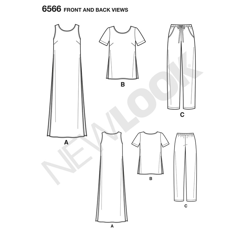 New Look Sewing Pattern Set for Women's Tunic/Top and Pants,