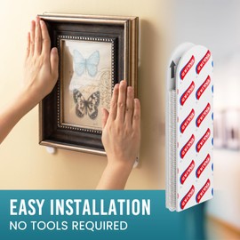 TAILI Picture Hanging Strips Heavy Duty, Medium 28 Pairs (56 Strips) Frame Hanger Strips for Walls, Pictures Haing Kit Without Nail, Damage Free Adhesive Poster Strips for Decor, Art, Mirror