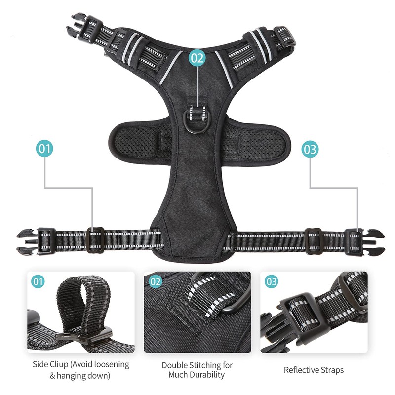 HEELE Dog Harness, No Pull Dog Harness Ex-Large, Release on