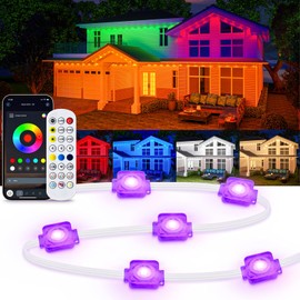 200ft Permanent Outdoor Lights App & Remote, RGB Eternity Eaves Lights, Waterproof, Multicolor for New Year, String Light