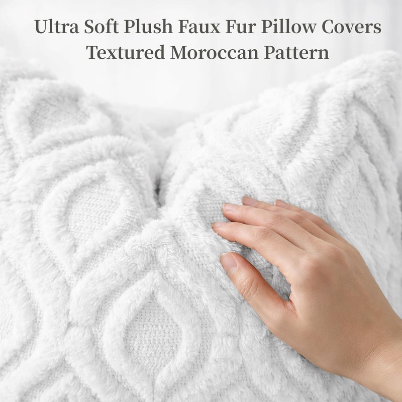 decorUhome Set of 2 FurCushion Covers 30 x 50 cm