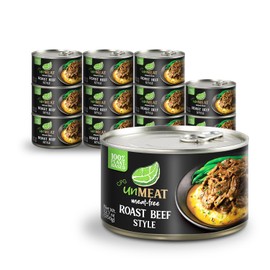 unMEAT Plant Based Meat | Easy to Prepare Plant Based Protein | Vegan Meat with Less Calories, Roast Beef Style, (Pack of 12)