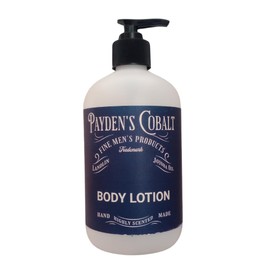 Payden's Cobalt Bergamot Fig & Leather For Men Scented Luxury Body Lotion with Lanolin and Jojoba Oil, 12 Oz