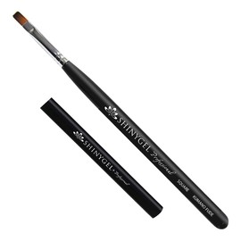 SHINYGEL Professional Gel Brush Set [Square + Brush Cap] Shiny Gel Professional (Kumano Flat Brush, Made in Japan, Square Brush, Self Gel Nail) (Cap Included)