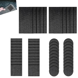 Syylqyr 50PCS Rug Gripper for Carpeted Floor, Carpet Grippers for Rugs on Top of Carpet, Anti Slip Mat Non Curl Keep Your Area Flat on Hardwood Floors and Tiles Black Easy Installation