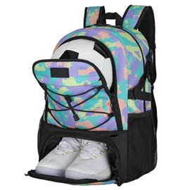 Goloni Soccer Backpack,Basketball Backpack with Ball Compartment & Shoe Compartment,Backpack for Basketball,Soccer, Football, Volleyball, Swim, Gym, Travel