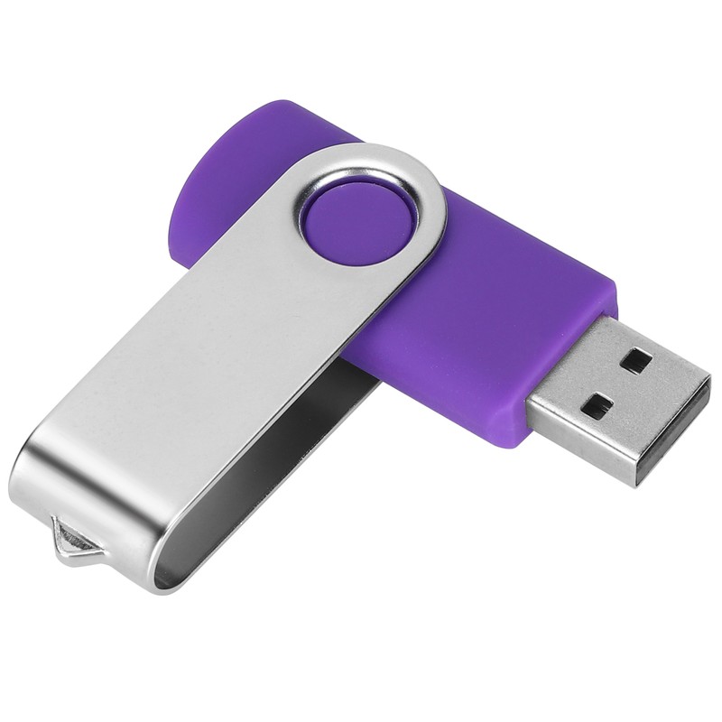 USB Flash Drive Candy Purple Rotatable Portable Storage Memory Stick
