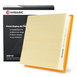 WISAMIC Engine Air Filter CA10755 Replace for Some Lexus, Toyota, Jeep （Non-Diesel）, Dodge and Camry models, Provides Up to 12 Months or 12,000 Miles Filter Protection