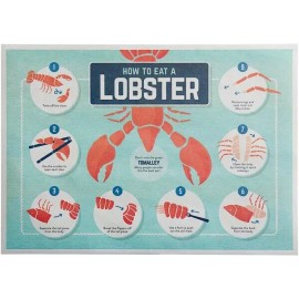 Choice 50 Choice 10" x 14" How to Eat a Lobster Paper Placemats