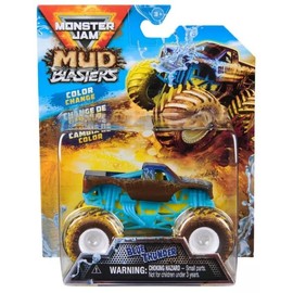 Monster Jam Mud Blasters Color Change Series 1 Blue Thunder, Die-Cast Monster Truck