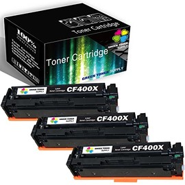 Green Toner Supply (3xBlack) Compatible HP 201A 201X CF400X Toner Cartridge Supper High Yield 3-Pack Replacement for HP Color Pro M252n M252dw MFP M277n M277dw M277c6 M274n Toner Printer