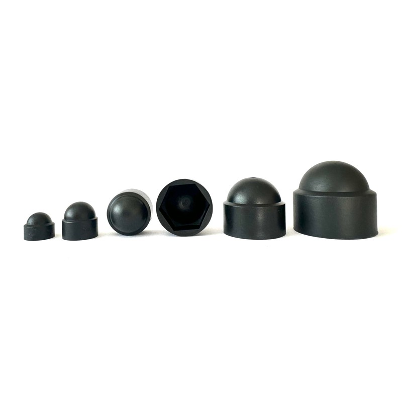 M5 (8mm Wrench) - Black Plastic Dome - Nut &