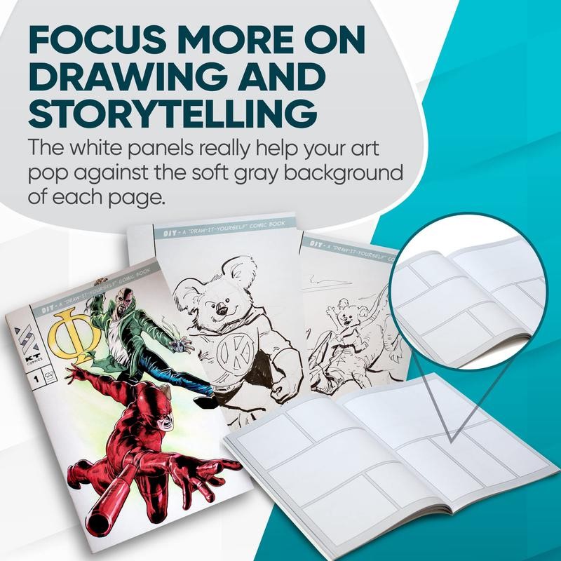 Koala Tools - Blank Comic Book, Draw-It-Yourself Comic Sketch Book