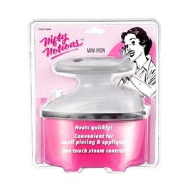 Nifty Notions Mini plancha de vapor, perfecta para apliques, piezas y costura, pequeña (NNMI)
