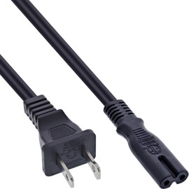 InLine 16650Y Power Cable USA to Euro 8 C7 Plug 0.5 m