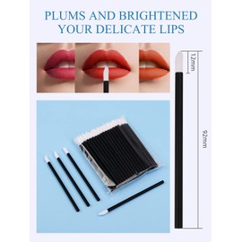 Yokilly 300 PCS Lip Brush,Disposable Lip Wands Lip Mask Applicator,Lip Brushes Disposable Makeup Brushes Set,Lipstick Applicator Disposable Tool for Lips,Eyes And Makeup Application