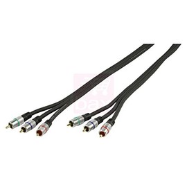 HQ 1.5m Component Video Cable with Component Video Cable 3x 24k gold plated phono plugs on both sides