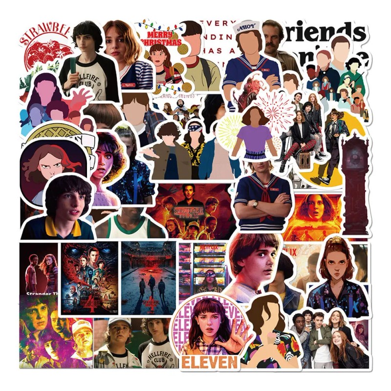 Stranger Things 50 Calcomanias Stickers De Pvc Vs Agua