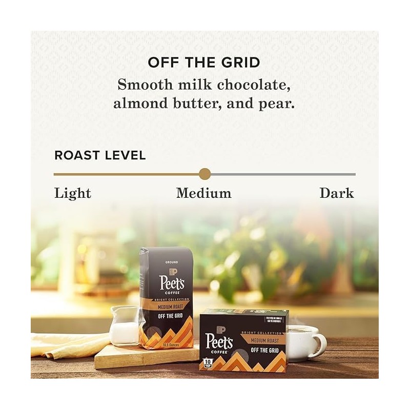 Peet's Coffee, Medium Roast Keurig K-Cup Pods, 100% Arabica Coffee
