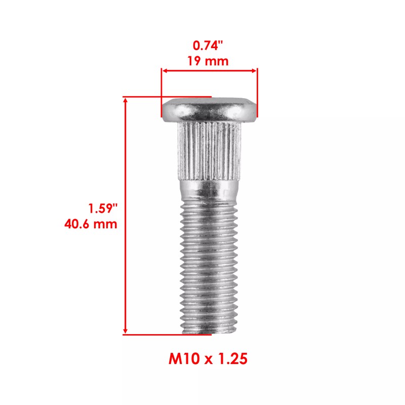 Honda 4 Front Rear Wheel Hub Stud Bolt for Honda